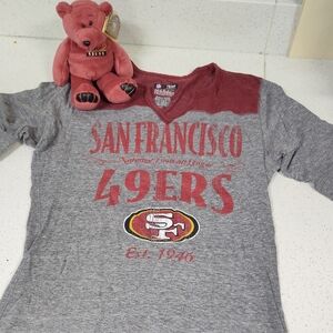 NFL San Francisco 49ers Women's Tee With Jerry Rice Teddy Bear